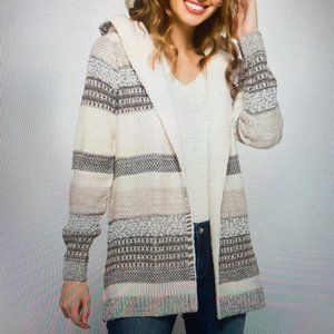 Zola Sherpa Trim Hooded Cardigan